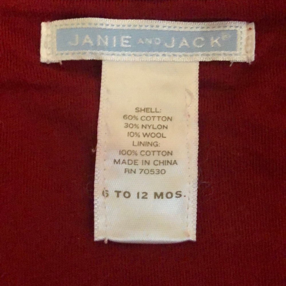 Janie and Jack zip up sweater and hat - Picture 4 of 8